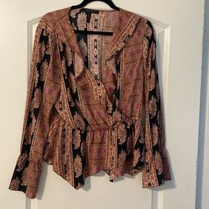 BCBG wrap blouse